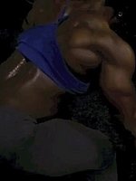 super hot ebony female bodybuilder mistress treasure in ripped contest shape
